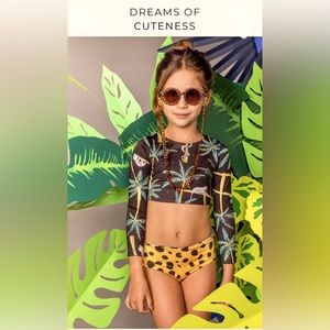 NWT Pepita & Me long sleeved cropped rash guard bikini